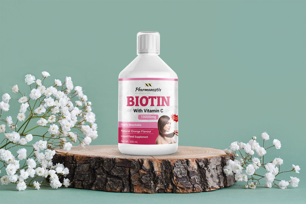 Biotin Liquid 500 mL - High Strength 10000mcg With Vit C